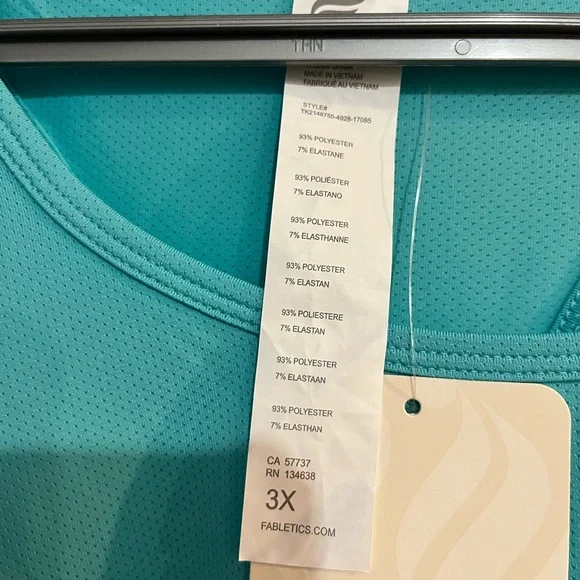 NWT FABLETICS - Racerback tank - Picture 2 of 2